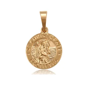 A00608566 XUPING Fashion copper alloy Round Disc Rose Gold mary and kid pendant jewelry