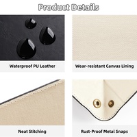 Plateau de rangement pliable de luxe personnalisé en similicuir PU pour montres, bijoux, lunettes et décoration intérieure