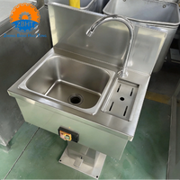 Stérilisateur de couteaux, évier de lavage des mains, chauffe-eau à pédale, équipement sanitaire pour abattoir, boucherie, atelier, certifié CE
