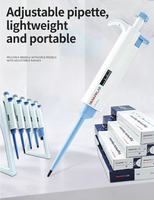 Pistolet micropipette réglable avec embouts en plastique, volume de laboratoire 0,1-1000 µl
