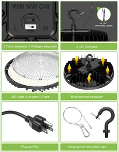 โคมไฟยูเอฟโอ ไฟโรงรถ ไฟยูเอฟโอ LED ไฟส่องสว่างคลังสินค้า ไฟไฮเบย์ ไฟ LED แผงไฮเบย์ - Product Image 6