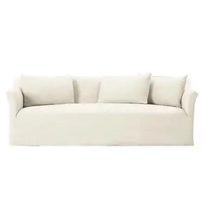 Australia favorable linen slip cover sectional sofa set feather luxury modern living room furniture 3 seater slipcover sofas