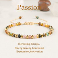 2025 fait à la main Style rétro tressé corde Bracelet coloré perles de pierre semi-précieuses avec Design géométrique unisexe cadeau à la mode