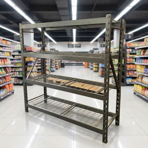 Adjustable Low-priced Carbon Steel Wire Shelving <b>Rack</b> with Powder Coated Finish Black Mesh Shelves for <b>Storage</b> <b>rack</b> System - Product Image 2