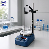 Agitateur magnétique numérique de laboratoire avec plaque chauffante, 1500 tr/min, affichage LED numérique