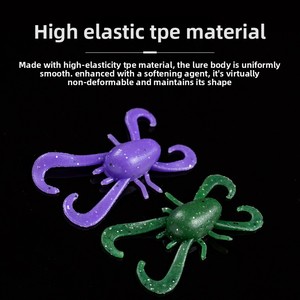 Pack <span class=keywords><strong>de</strong></span> 10 leurres souples artificiels en acier inoxydable, style araignée imitation requin, avec hameçons <span class=keywords><strong>de</strong></span> jigging <span class=keywords><strong>pour</strong></span> achigan, <span class=keywords><strong>pour</strong></span> crevettes et <span class=keywords><strong>vers</strong></span> transformables - Product Image 3