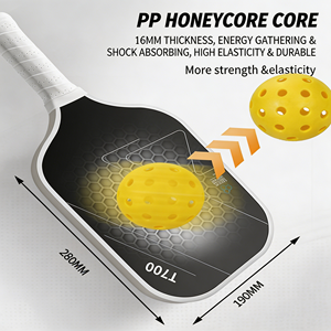 Raquette de pickleball légère, améliorant le contrôle, la puissance et la précision, un excellent cadeau pour les amateurs de sport, construction légère et durable. - Product Image 6