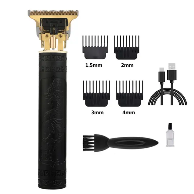 Hot Selling Hair Trimmer For Men T9 Metal Shaver Electric Barber Pusher Hair Cutting Machine Hair Cutting Kit