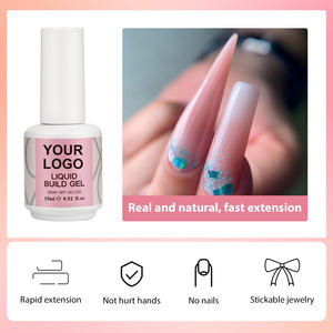 Chiodo all'ingrosso trasparente gelatina di latte liquido Gel UV personalizzato etichetta privata Nail <span class=keywords><strong>Builder</strong></span> Extension Gel <span class=keywords><strong>Builder</strong></span> In una bottiglia - Product Image 5