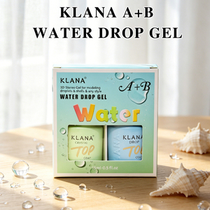 KLANA A+B Water Drop Gel Kit 3D High Gloss Crystal <b>Top</b> <b>Coat</b> Set 15ml Non-Toxic Scratch Resistant Long Lasting <b>Top</b> <b>Coat</b> - Product Image 2
