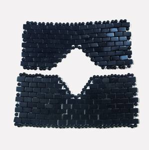 Masseur facial, masque facial pour la beauté, obsidienne noire, cristal de quartz rose, jade, masque de gua sha pour les yeux - Product Image 4