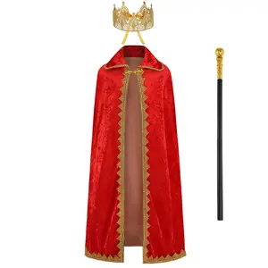 Bán Sỉ Ưa Thích Trẻ Em Hoàng Tử Vua Trang Phục Áo Choàng Set Cho Trẻ Em Halloween Cosplay Trang Phục Cape