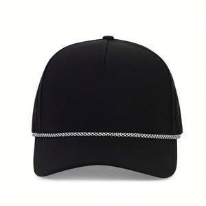 Casquettes de camionneur en corde personnalisées pour l'extérieur, de haute qualité, à 5 panneaux, perforées au laser, pour le golf, vente en gros - Product Image 3