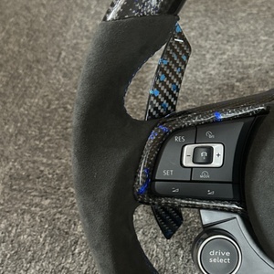 Volant en cuir et fibre de carbone à palettes magnétiques LED modifiées pour VW <span class=keywords><strong>Golf</strong></span> 7 <span class=keywords><strong>Golf</strong></span> 6 R 7 R Golf7 Mk7 <span class=keywords><strong>gti</strong></span> <span class=keywords><strong>7r</strong></span> - Product Image 5