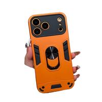 Coque de téléphone pour homme tendance, antichoc, avec support rotatif à 360 degrés, style armure, 2-en-1, en élastomère thermoplastique, couleur peinte