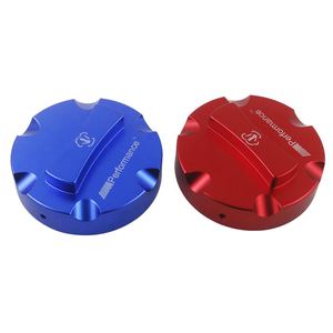 Tapa de Radiador de Aluminio M Performance Roja y Azul Universal para Modificación de Automóviles con Tornillos - Product Image 2