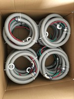 Látigos de CA de 6 pies de 1/2 "Pvc cableado de conducto eléctrico cobre eléctrico látigo hermético a líquidos accesorios eléctricos