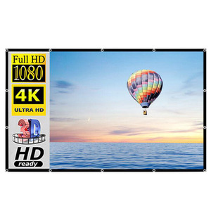 OEM Portable Foldable Projector Screen 100 120 150 Inch 16:9 Matte White Cloth For Outdoor Indoor Home Theater Conference - Product Image 2