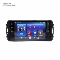Écran large universel Android 7 pouces avec IPS CarPlay pour Jeep Compass, Jeep Commander, Jeep Wrangler, Chrysler 300C (modèles 2011-2014)
