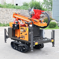 Machine de forage de puits d'eau légère et portable, 200 m, diesel, hydraulique, démarrage facile, forage précis, antidérapante