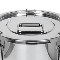 Réservoir de stockage de miel en acier inoxydable, conteneur hermétique de qualité alimentaire, fermenteur de bière maison avec couvercle à boucle