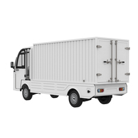 Mini camion électrique utilitaire 1t avec moteur AC 72V, 2 sièges, batterie lithium intégrée, véhicule fermé