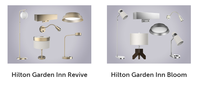 Pour le plafonnier LED moderne en bronze foncé répertorié UL pour Hilton Garden Inn Hotel Design simple avec couvercle en acrylique et base en acier