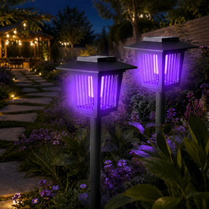 <span class=keywords><strong>Lampe</strong></span> <span class=keywords><strong>anti</strong></span>-moustiques LED solaire étanche pour extérieur, tue-insectes, éclairage de jardin à piquet pour cour, villa, lutte antiparasitaire - Product Image 3