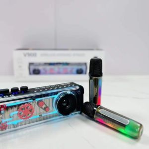 V900 Wireless Bass Woofer HIFI Music BT Speaker Sound Bar LED Colorful Light Active Party Karaoke Speaker With Wireless Mic - Product Image 3