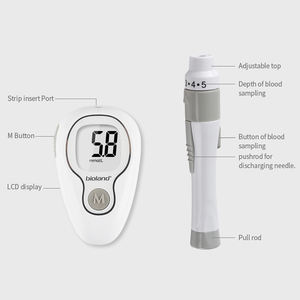 Kit <span class=keywords><strong>de</strong></span> <span class=keywords><strong>lecteur</strong></span> <span class=keywords><strong>de</strong></span> <span class=keywords><strong>glycémie</strong></span> portable grand écran Bioland sans code avec bandelettes <span class=keywords><strong>de</strong></span> test - Product Image 3