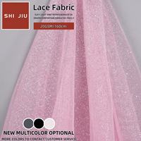 Tissu en dentelle de maille 100 % polyester ultra-fin 20D rose respirant 20 g/m² pour entoilage ou emballage floral, tissu en tulle doux comme de la soie