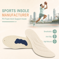Semelles en mousse PU avec soutien de la voûte plantaire, absorption des chocs, respirantes, antidérapantes, amorti à haute résilience, semelles de sport pour la course et le travail