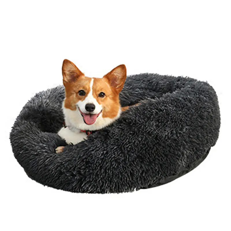 70cm weiche Hunde betten Langes Plüsch rundes Haustier bett für Hunde Haustier kissen Hunde matte Katzen bett Schlafs ofa matten Drop Shipping