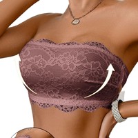 Soutien-gorge sans fil, sans couture, sexy, sans bretelles, en dentelle, style européen et américain, universel quatre saisons, sans rembourrage