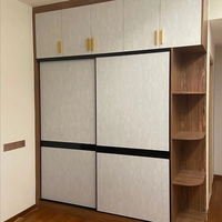 Armoire de rangement à étagères ouvertes avec coiffeuse, minimaliste, en MDF blanc, pour chambre à coucher, taupe, marine