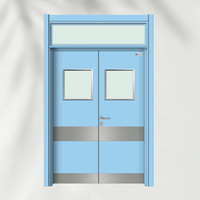 Porte battante antibactérienne sur mesure pour bloc opératoire, porte intérieure hermétique de désinfection sur mesure pour clinique médicale