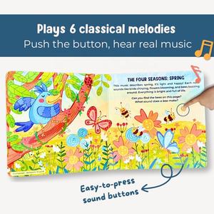 Discover Classical Music Sound Book para bebés con 6 famosas melodías clásicas Libro de tablero interactivo para niños con música - Product Image 2