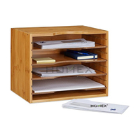 Armoire de rangement en bambou personnalisable, organisateur en bois à étagères réglables pour comptoir de cuisine, bureau et salle de bain
