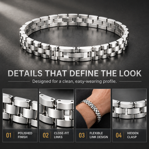Bracelet de montre unisexe en gros, maillons en acier inoxydable bicolore or et argent, style professionnel - Product Image 4