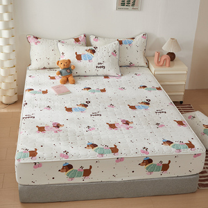 ग्रेड मातृ शिशु वाटरप्रूफ बेड कवर 3-टुकड़ा आसान-साफ गद्दे सुरक्षात्मक फिट शीट सेट - Product Image 5