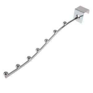 Tendedero de Acero Inoxidable de Barra Única con 7 Ganchos Tipo Perla para Balcón, Ventana de Casa, Dormitorio, Organizador de Ropa - Product Image 1