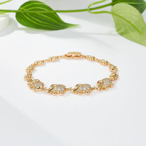 سوار يد نسائي على شكل فيل من الزركون من Aivenchy، 17 سم، تصميم مخصص، سوار تنس ذهبي بحلقات من الزركون 3 مم 18 سم - Product Image 3