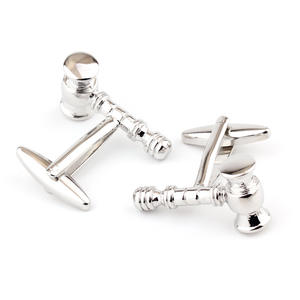 Mancuernillas <span class=keywords><strong>de</strong></span> Plata al por Mayor con Forma <span class=keywords><strong>de</strong></span> Martillo <span class=keywords><strong>de</strong></span> Juez, Mancuernillas Novedosas para Hombres, Accesorio para Traje Formal <span class=keywords><strong>de</strong></span> Negocios, Camisa - Product Image 3