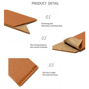Chất lượng cao PU da Bookmark góc nhà máy bán buôn sáng tạo tùy chỉnh Emboss logo da thủ công mỹ nghệ Sản phẩm - Product Image 4