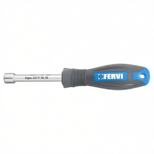Clé à douille Fervi 10 mm en acier Cr-V avec poignée bleue - Product Image 2