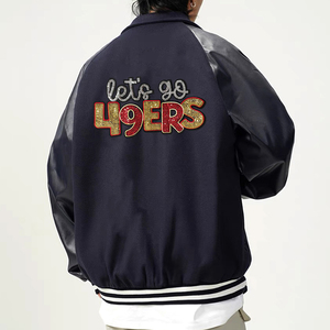 Parches de Decoración Bordados en Chenilla Personalizados de Diseñador, Insignias Termoadhesivas de los 49ERS, Apliques para Gorras y Ropa con Logotipo - Product Image 1