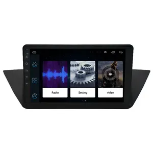 9 inç 4 çekirdekli radyo Android multimedya Stereo çalar Gps navigasyon Bmw X1 E84 2009 - 2012 için çerçeve accessoframe ile