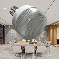 Ampoule LED en forme de T Crystal Cup 30W à haute luminosité, culot E27, température de couleur 6500K, durée de vie de 20000 heures, pour bureau, alimentation CA