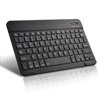 Keyboard BT Mini untuk Tablet, Keyboard Spanyol dan Mouse Ipad Isi Ulang untuk Ponsel Laptop Nirkabel dengan Lampu Latar