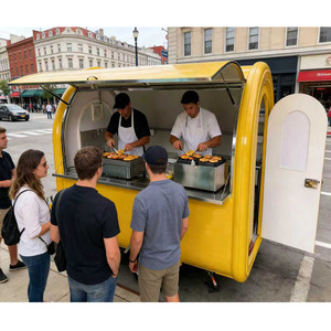 Chariot alimentaire rond portable à <span class=keywords><strong>vendre</strong></span> avec alimentation électrique et auvent pliable <span class=keywords><strong>pour</strong></span> la restauration en plein air - Product Image 3